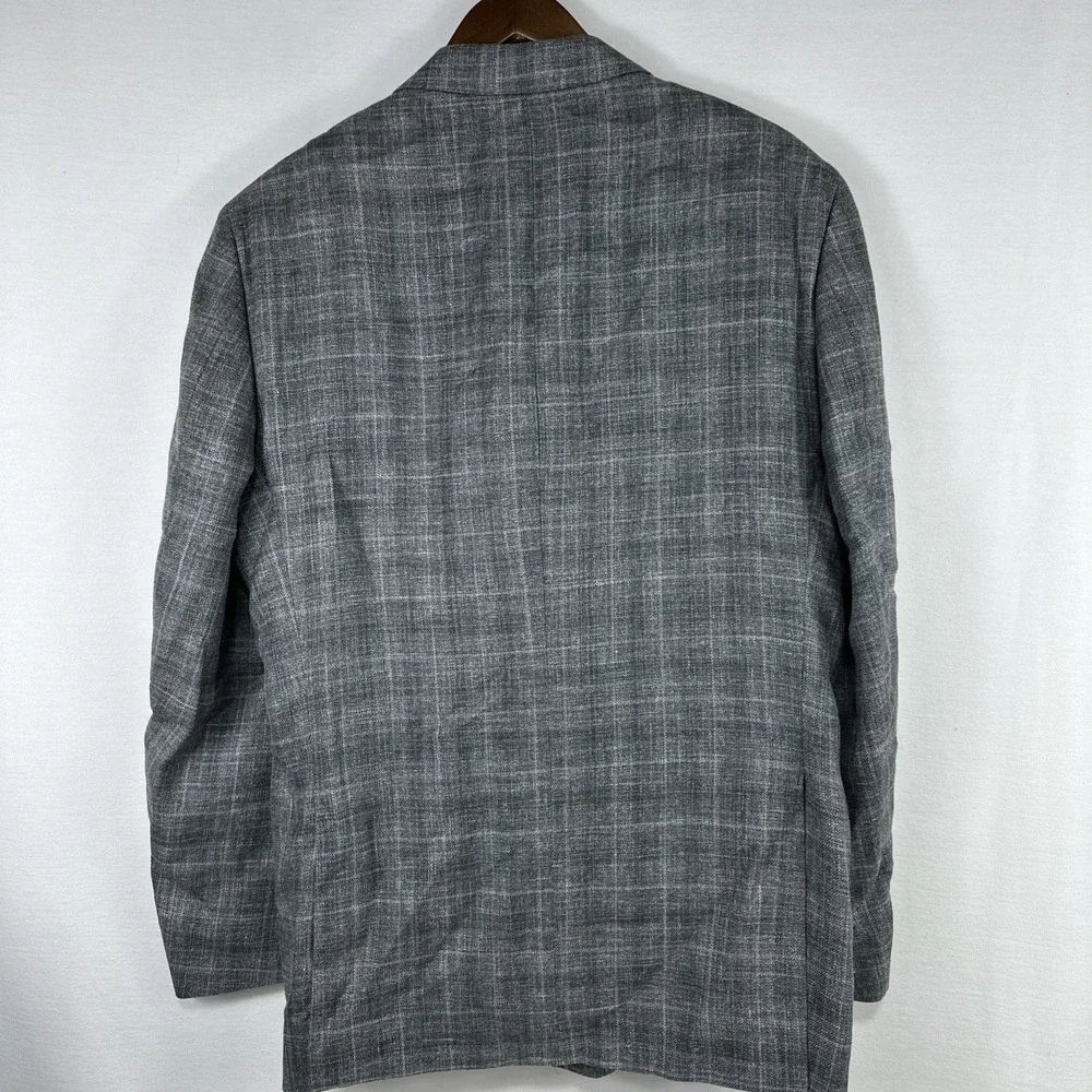 JOSEPH ABBOUD E.THOMAS Mens 44Reg Blazer Italy Wool Silk Linen Limited‎ Edition